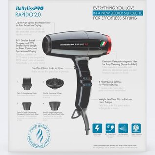 BabylissPRO BaBylissPRO® High Speed Rapido 2.0 Dryer - BRAP2