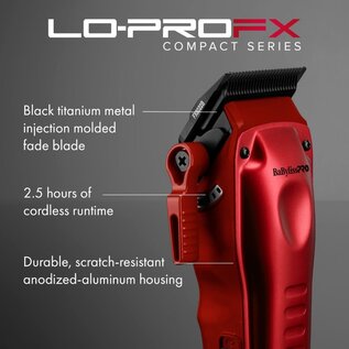 BabylissPRO BaBylissPRO® Limited Edition LO-PROFX Compact Clipper (Red) - FX82RD