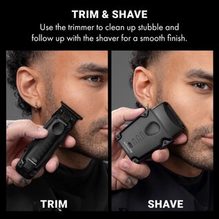 BabylissPRO BaBylissPRO Limited Edition Lo-Pro FX Compact Cordless Trimmer & Foil Shaver Value Set - Black- FX72FSPKMB
