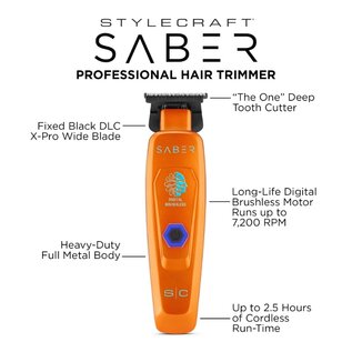 StyleCraft StyleCraft Saber Professional Hair Trimmer Orange - SC421O