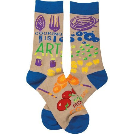 Cooking Is Art Eat More Color Socks