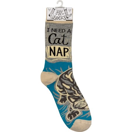 I Need A Cat Nap Socks