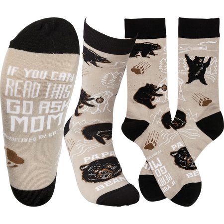 Papa Bear (If You Read This Ask Mom) Socks