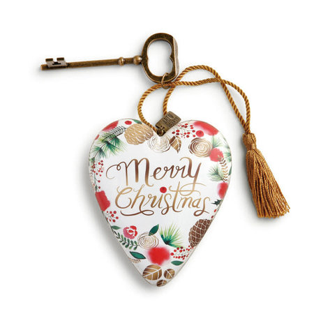 Merry Christmas Wreath Art  Heart