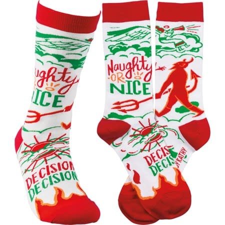 Naughty Nice Decisions Socks