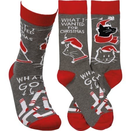 What I Wanted For Christmas Cat Socks