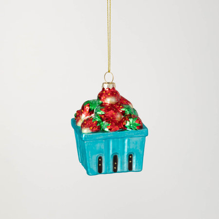 Berry Basket Glass Ornament