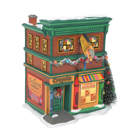 Department 56 Snow Village Crayola Crayon Store Lit Building