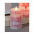 Frosty & Red Star Tall Votive Pillar Flameless Candle