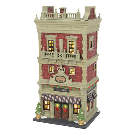 Department 56 Christmas in the City Uptown Chess Club Lit Building