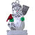 Personal Name Ornament Snowperson with Broom: Maya