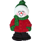  Personal Name Ornament Snowperson with Boots: Michelle