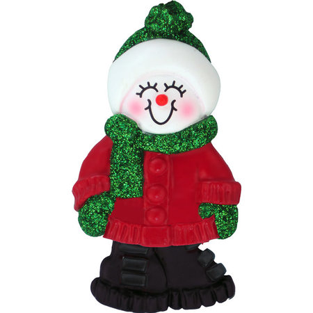 Personal Name Ornament Snowperson with Boots: Gianna