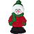 Personal Name Ornament Snowperson with Boots: Mom