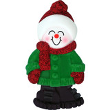  Personal Name Ornament Snowperson with Boots: Male-blank