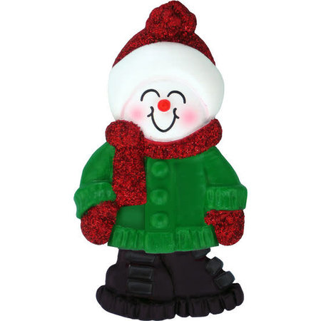 Personal Name Ornament Snowperson with Boots: Male-blank