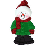  Personal Name Ornament Snowperson with Boots: Nathaniel