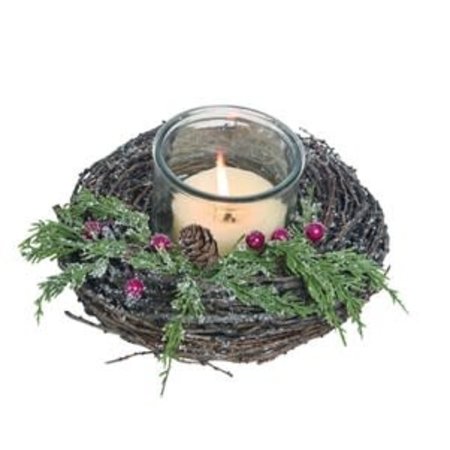 Sparkling Berry Twig Candle Holder