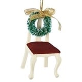  Empty Chair with Wreath Memorial Ornament