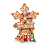 Department 56 North Pole Gingerbread Cookie Mill Lit Building