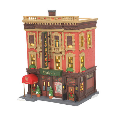 Department 56 Christmas in the City Luchow's German Restaurant Lit Building