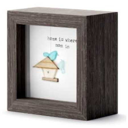 Pebble Prints Home is Where Mom Is Pebble Prints Shadow Box