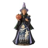 Jim Shore Jim Shore Witch with Pumpkin and Scene Figurine