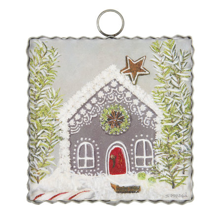 Mini Gallery Gray Gingerbread House Wall Art