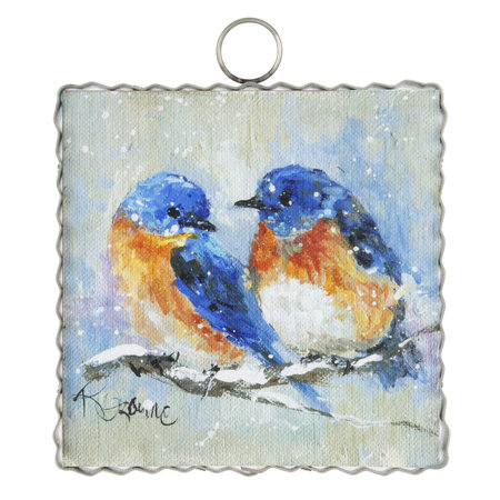 Mini Gallery Winter Blue Birds Wall Art