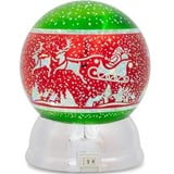  LED Swirl Dome Santa in Sleigh Snow Globe