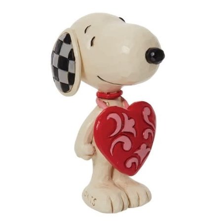 Jim Shore Jim Shore Snoopy Wearing Heart Sign Mini Figurine