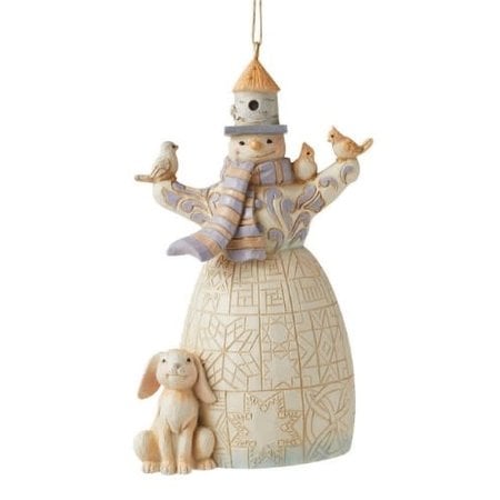 Jim Shore Jim Shore White Woodland Snowman Ornament