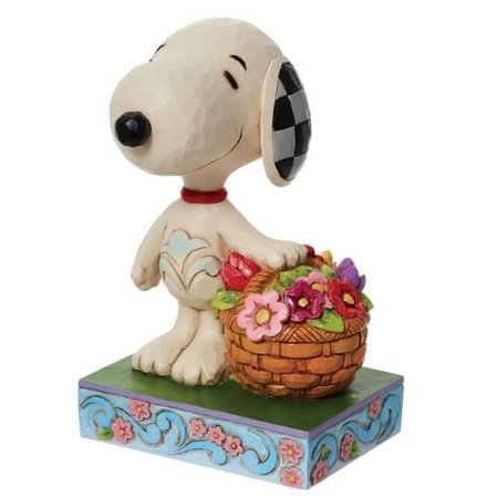 Jim Shore Jim Shore Snoopy Basket of Tulips Figurine