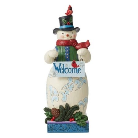 Jim Shore Jim Shore Snowman Welcome Sign Statuette