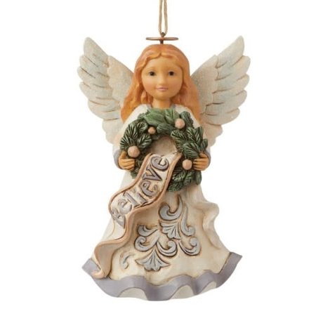 Jim Shore Jim Shore White Woodland Believe Angel Ornament