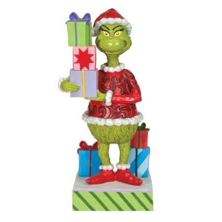 Jim Shore Jim Shore Grinch Holding Presents Figurine