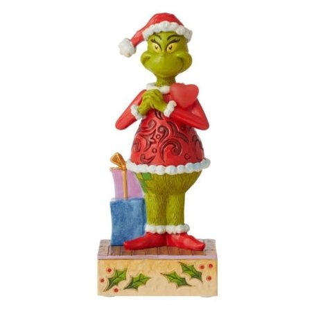 Jim Shore Jim Shore Grinch with Large Red Heart Figurine