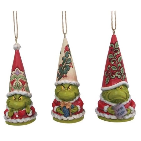 Jim Shore Jim Shore Set of 3 Grinch Gnome Ornaments