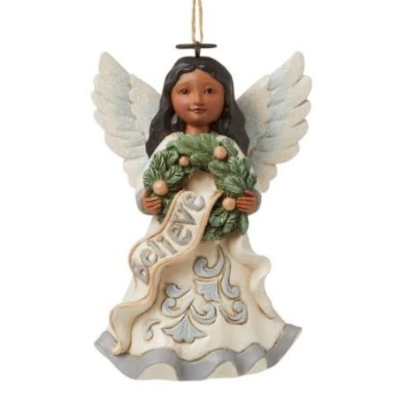 Jim Shore Jim Shore White Woodland Believe Angel Ornament