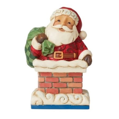 Jim Shore Jim Shore Mini Santa in Chimney Figurine
