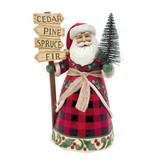 Jim Shore Jim Shore Santa with Tree and Sign Figurine