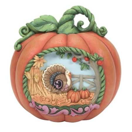 Jim Shore Jim Shore Harvest Pumpkin with Scene Figurine