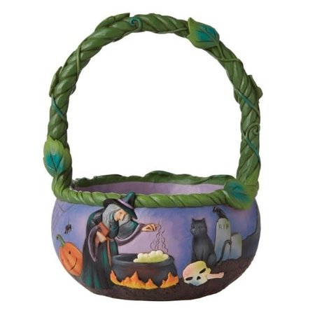 Jim Shore Jim Shore Halloween Basket Two-Sided Basket Figurine