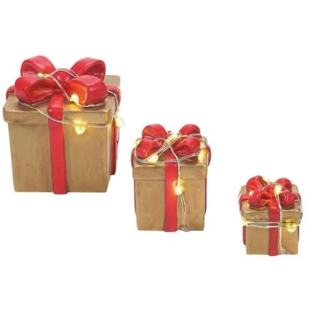 Department 56 Village Cross Product Lit Festive Gift Boxes Accessory
