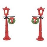 Department 56 Village Cross Product Red With Greens Street Lights Accessory