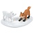 Department 56 Village Cross Product White Christmas Fox Face Off Accessory