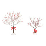 Department 56 Village Cross Product Crabapple Trees w/Ribbon Accessory