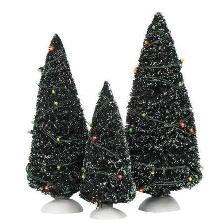 Department 56 Village Cross Product Twinkling Lit Trees Green Accessory