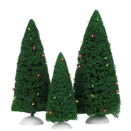 Department 56 Village Cross Product Twinkling Lit Trees Green Accessory