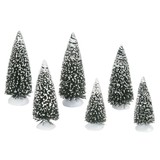 Department 56 Village Cross Product Frosted Pine Grove Set of 6 Accessory
